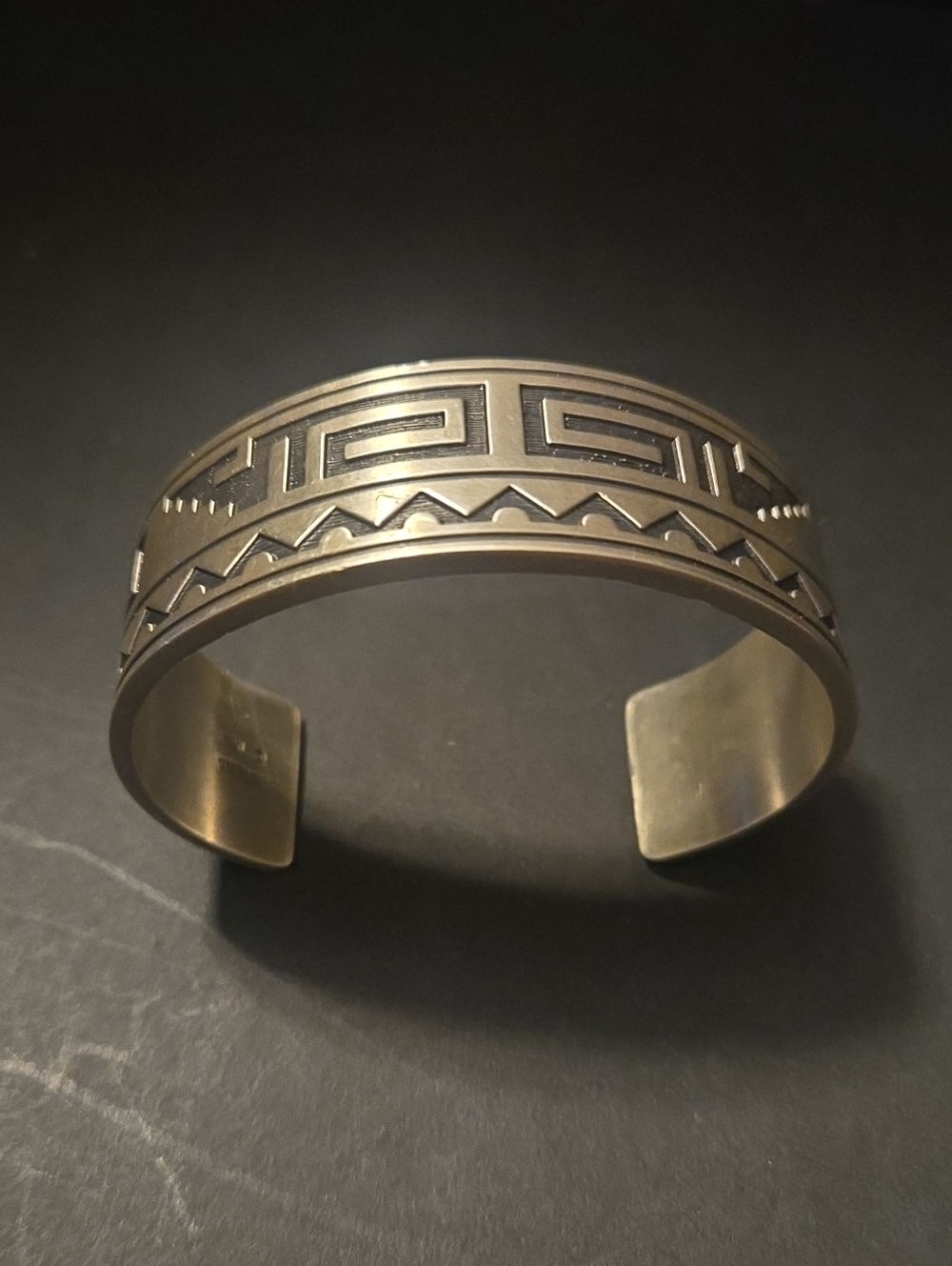 Stunning Vintage Hopi Silver Kabana Cuff Bracelet